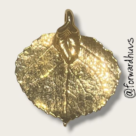 Bundle Sale 3 for $15 | Gold Plated Cast Leaf Pendant NO Chain - Picture 5 of 9